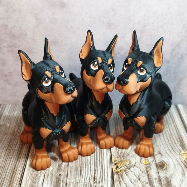 Рухома іграшка Доберман 3D друк 0220 фото